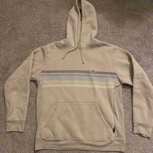 Men's Beige Patagonia Hoodie with Striped Design